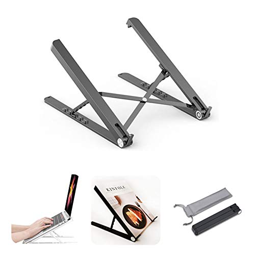 Laptop Stand Foldable Laptop Computer Stand Tablet Stand Ergonomic Adjustable Portable Stand Holder Compatible with More 10 to15.6 inch(Black)