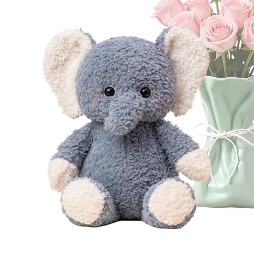 yupeuooe Peluche De Elefante | Almohada Suave Y Abrazable De Animal - Peluche Elefante para Niños,para Dormitorio Guardería Aula Recompensas Accesorio para Fotos Cumpleaños San Valentín Año Nuevo