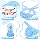 Katzen Geburtstag 3 Stück, Hunde-Geburtstag mit 9 Bling Nummern, Hundegeburtstag Blau Bandana Katzen Geburtstag Deko für Mädchen Jungen Kätzchen Geburtstagsmütze Deko