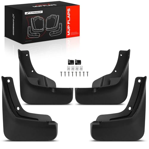 Image of A-Premium Mud Flaps for Lincoln Nautilus 2024 2025, 4 Pack No Drilling Required Mud Guards with Hardware Kits, Front and Rear