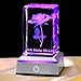 Produktbild YANFEYHA 3D Rose Kristall Mehrfarben-Nachtlicht Ich liebe dich Decolamp,Muttertag Geschenk Ideen für Mutter Frau von Tochter Ehemann, Valentinstag Geburtstag Geschenk für Freundin Paar sie