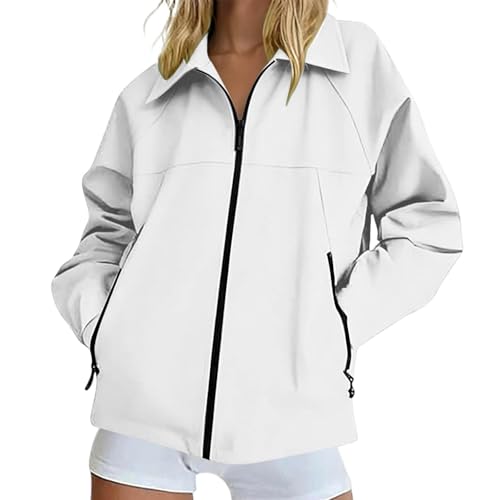 Vestes fine légère coupe-vent femme imperméable pour la pluie
