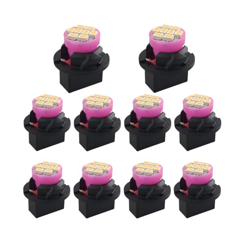 10 luces LED para tablero de auto T10 color rosa miniatura 7