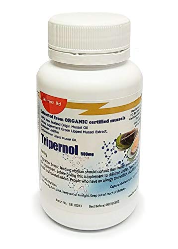 Tripernol 60 -Green Lipped Mussel Oil - EPA & DHA Omega 3 Phospholipids - 60ct. Bottle of 500 mg Soft Gels - Hand Opened, Hand Washed, No Crushed Shells. This Is The King Of Mussel Oil!