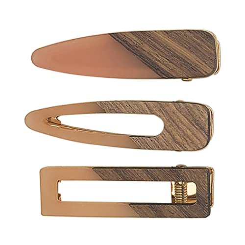 Pinzas para el pelo de cocodrilo artesanales de lucite premium y madera fina Rosemarie Jubalee