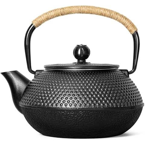 VonShef Cast Iron Japanese Teapot with Infuser Cover