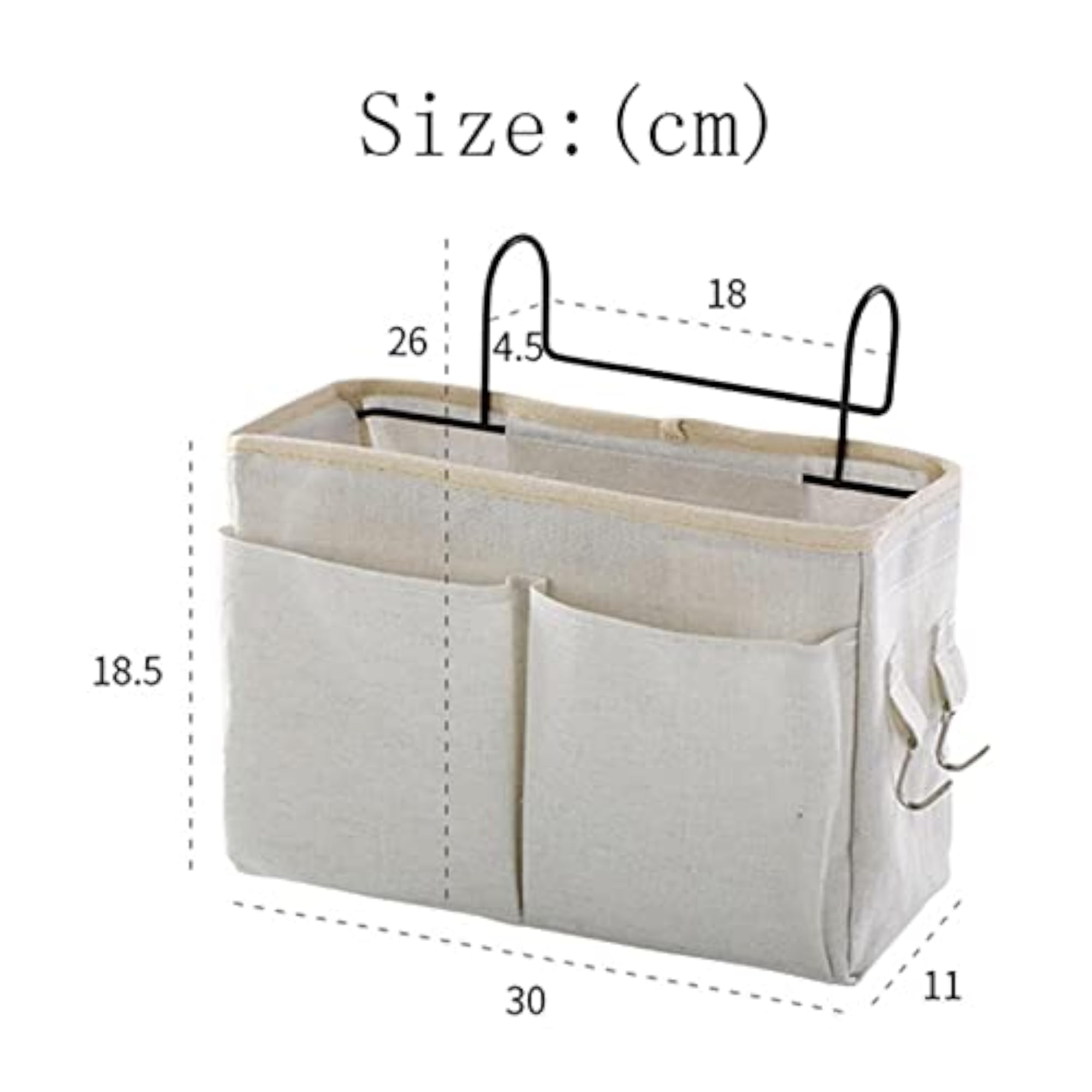 Bedside Caddy Cabinet Storage Organizer Blue