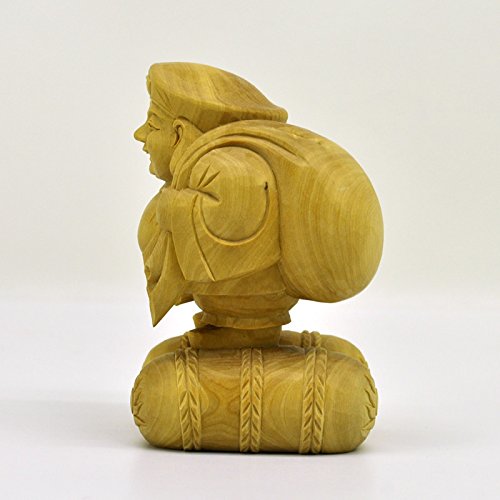 Amazon.co.jp: 木彫り仏像 開運招福 【大黒天】 柘植（ツゲ） 立1.8寸