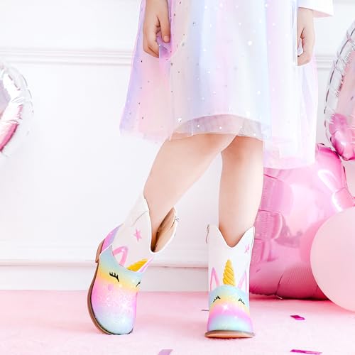 Toddler Girls Cowgirl Boots Cowboy Boots for Boys Little Kids Boot Animal Zipper Ankle Western Riding Shoes Birthday Party Wedding2