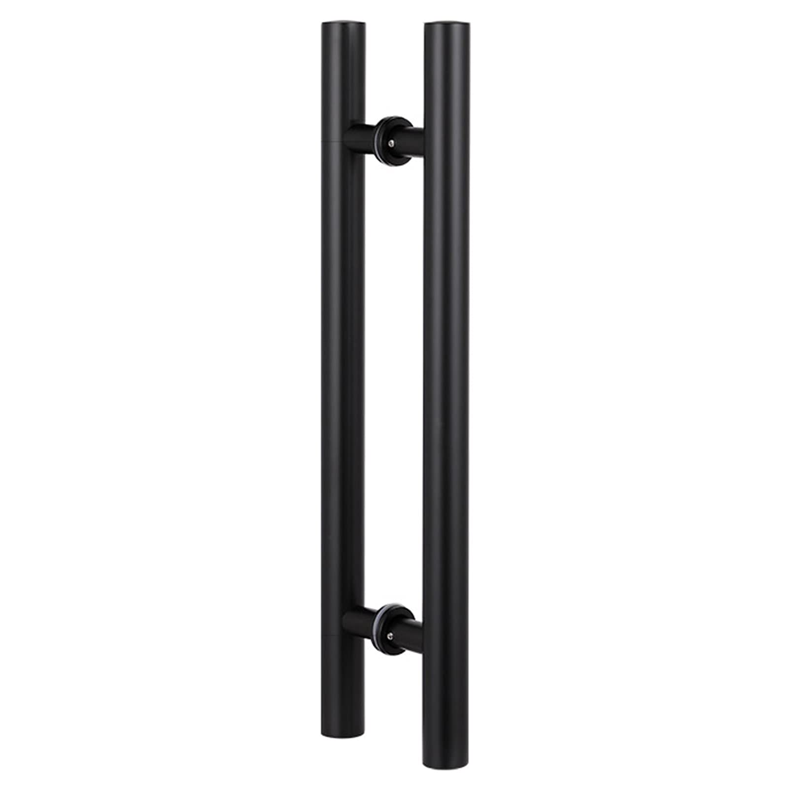 Poignée de porte coulissante grange noire avec barre de poussée double face