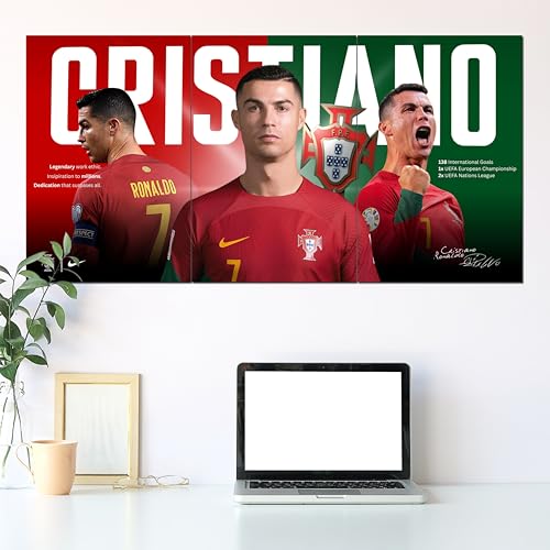 Image of Posternet Al Nassr Football Club Wall Poster, Yellow, 90 x 60 cm, Glossy Paper, Modern Style (PORTUGAL)