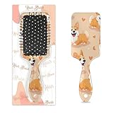 Hair Brush for Women Men, Cute Corgi Dog Wet Dry Air Cushion Hair Brush Welsh Dogs Plastic Detangling Paddle Hairbrush for Kids Adults Back to School Gift