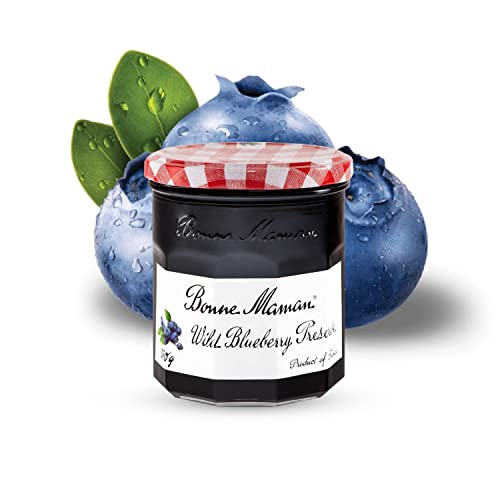 Image of Bonne Maman Wild Blueberry Preserve, Marmalade Fruit Jam, 7.9 oz / 225 g