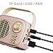 Retro Bluetooth Speaker, Vintage Decor, Gifts for Women Men Teen Girls,Portable Wireless Bluetooth Speaker, Cute Aesthetic Style for Office Kitchen Desk Bedroom Outdoor Support USB/TF Card/AUX (Pink)