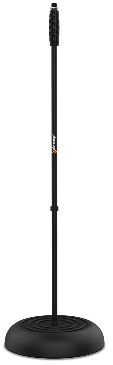 Audibax Base 5 Black Soporte de Micrófono Regulable con Base Redonda