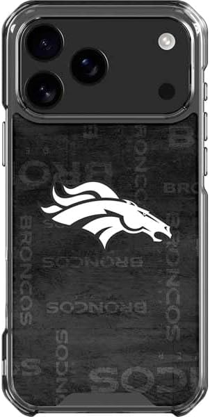 Skinit Clear Phone Case Compatible with iPhone 17 Pro Max - Officially Licensed NFL Denver Broncos Retro Logo Design