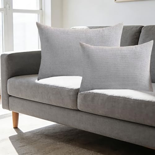 SWJ Decorative Pillow Cases Pack of 2, 70x100cm, Light Gray