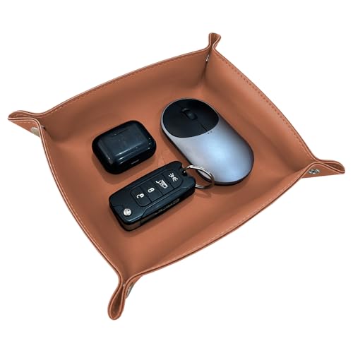 Porta Treco de mesa em Couro Sintético Premium Caramelo