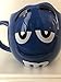M&Ms Fun Sculpted Face Extra Large 24 oz Ceramic Coffee Tea Mug m&m m & m (Blue)