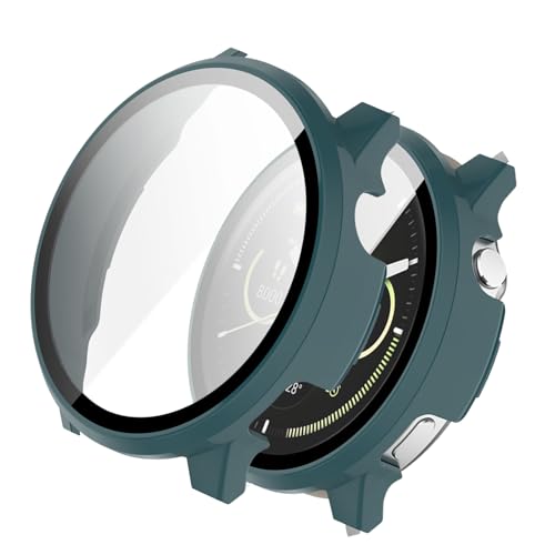 BUITFOU For GARMIN Forerunner 165 �J�o�[ �K�[�~�� Forerunner 165 �P�[�X�Ή� �����^ PC+�K���X�f�� ��̌^ �S�ʕی� �����^ �����ȒP �ϏՌ� �����ߗ� �w��h�~ ���h�~�i�O���[���j