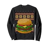 Cheeseburger Hamburger Burger Lovers Matching Ugly Christmas Sweatshirt