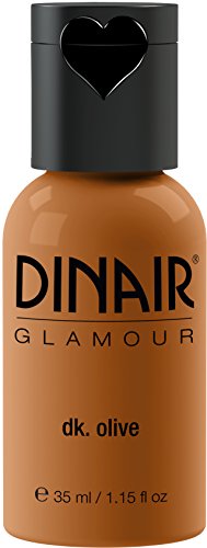 Dinair Airbrush Makeup Foundation | Dark Olive | Glamour: Natural, Light Coverage, Matte 1.15Oz. #TOP15