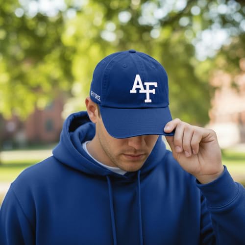 Gorra bordada ajustable Adulto azul miniatura 5