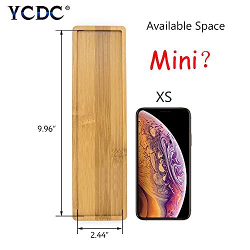 Ycdc Bamboo Plant Saucer, Mini Rectangle Bamboo Tray, Drainage Pot Saucer, Rectangular Wooden Tray, Succulent Planter Tray Bonsai Flower Boxes Tray, Whole Size 10.43X2.87X0.35 Inch #TOP4