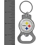 NFL Siskiyou Sports Fan Shop Pittsburgh Steelers Bottle Opener Key Chain One Size White