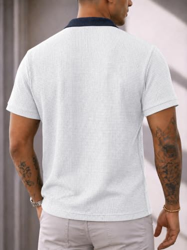 Image of EYEBOGLER Premium Textured Self-Design Half Sleeve Collar Polo T-Shirt for Men || Packs Also Available