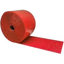 Color Bubble Protective Packaging Rolls - 3/16", 12" Wide x 175 Length, Red Colored, Bubble Cushioning Wrap For Shipping, Packing & Storage, Moving Supplies