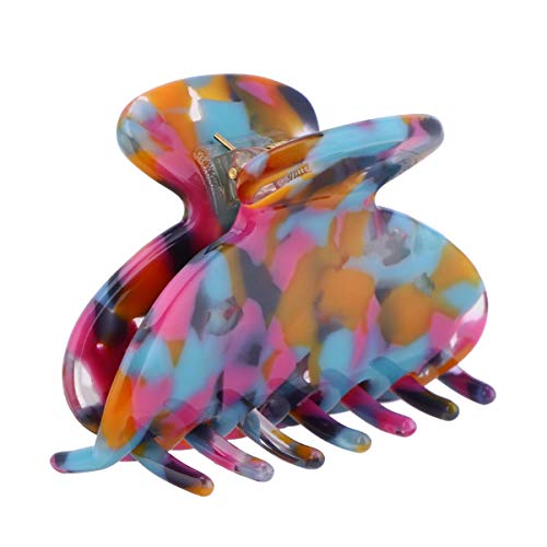 Minkissy Piranhas de cabelo de acetato, presilhas de garra de cabelo, design francês, design de tart