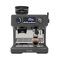 Dualit Espressivo Pro Coffee Machine - Dual Boiler - Integrated Coffee Bean Grinder - Steam Wand - 2.8L Removable Water Tank - Built in Warming Plate - 20 Bar Pressure - Stainless Steel