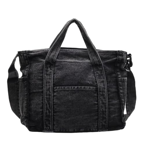 Image of Denim Tote Bags for Women Jean Purse Casual Denim Handbag Large Capacity Crossbody Shoulder Bag