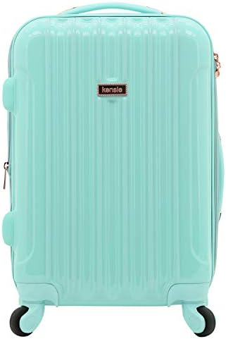 kensie Women's Alma Hardside Spinner Luggage, Expandable, Opal, Carry-On 20-Inch