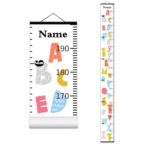 Personalized Growth Chart for Kids, Baby Height Chart with Custom Name, 77