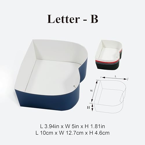 Boîte en forme de lettre HBD de qualité supérieure bleu marine