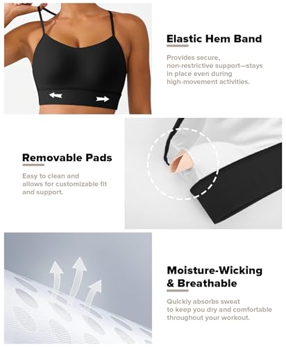BRXL Y Back Padded Sports Bras for Women Racerback Low Impact Buttery Soft Yoga Pilates Gym Sports Bra4