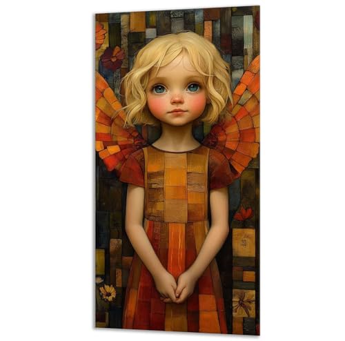 数字油絵 抽象的な 女の子 ペイントバイナンバー 子供用 大人用 キャンバスペインティングキット 初心者向け 簡単 数字でペイントキット DIY 手工 芸術手塗り 油絵セット 3-ブラシ絵の具が入 壁飾り ホームデコレーション 女性へのギフト 80x160