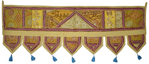 Diseño del remiendo del algodón indio bordado étnico para puerta ventana cene...