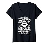 Photo Gallery donna i kissed a biker and i liked it moto divertente bacio labbra maglietta con collo a v Photo Gallery donna i kissed a biker and i liked it moto divertente bacio labbra maglietta con collo a v