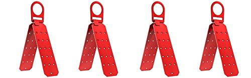 Peakworks Fall Protection V8229100 Industrial/Construction Reusable Roof Anchor Bracket, Hinged, OSHA/ANSI Compliant, Temporary, Red (Anchor Screws Sold Seperately) (4-Pack)