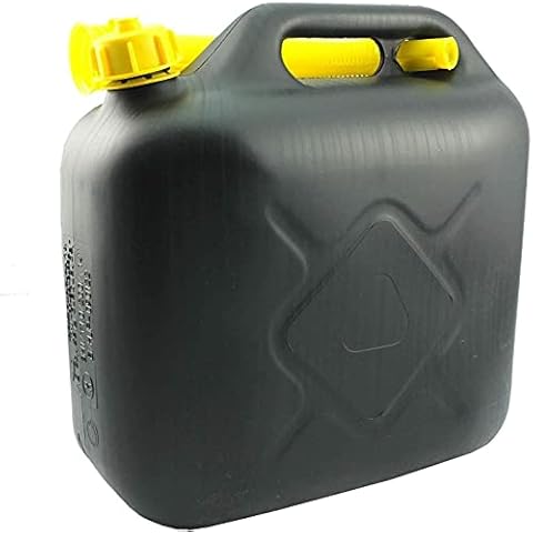 ABRUS - 10 Litres Petrol Can For Storage Fuel Diesel Oil Container Can Canister With Pouring Spout for Petrol and Diesel, Reusable (Black) (10 Litres) Cover