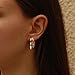 SELSHE Huggie Earrings for Women,Dainty Chain Earrings 14k Gold Plated Long Drop Earrings Hypoallergenic Small Triple Hoop Earrings for Women Trendy Cute Statement Earring Fashion Womens Jewelry