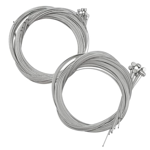 20 Pièces Câble de Frein Vélo Câble de Manette de Vitesse de Vélo, 10 Cable Frein Velo 1.8 m, 10 Câble de Dérailleur 2 m, Universel Câble de Frein...