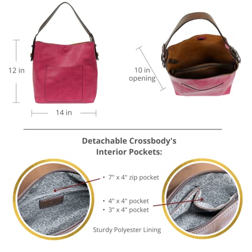 Image of Joy Susan Womens Faux Leather: Hobo 2-in-1 Handbag