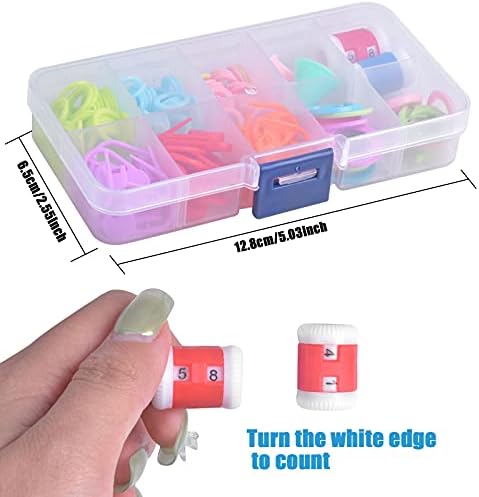 Knitting Tools Accessories 144 Pieces Basic Knitting and Crochet Knitting Kit Supplies with Locking Stitch Markers Row Counters Sewing Kit Accessory for Beginners
