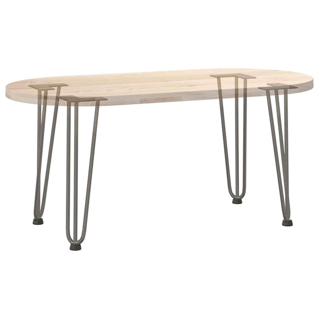 Nogi do stolika kawowego, 4 sztuki, stal naturalna, masywna stal, wysokość 42 cm, ze śrubami i nóżkami poziomującymi, do montażu i naprawy stołu jadalnego, biurka i stolika pomocniczego