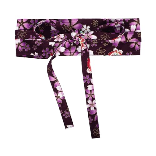 DEARMAMY Wide Waist Belt Japanese Kimono Obi Fashionable Accessory for Dresses Costumes
