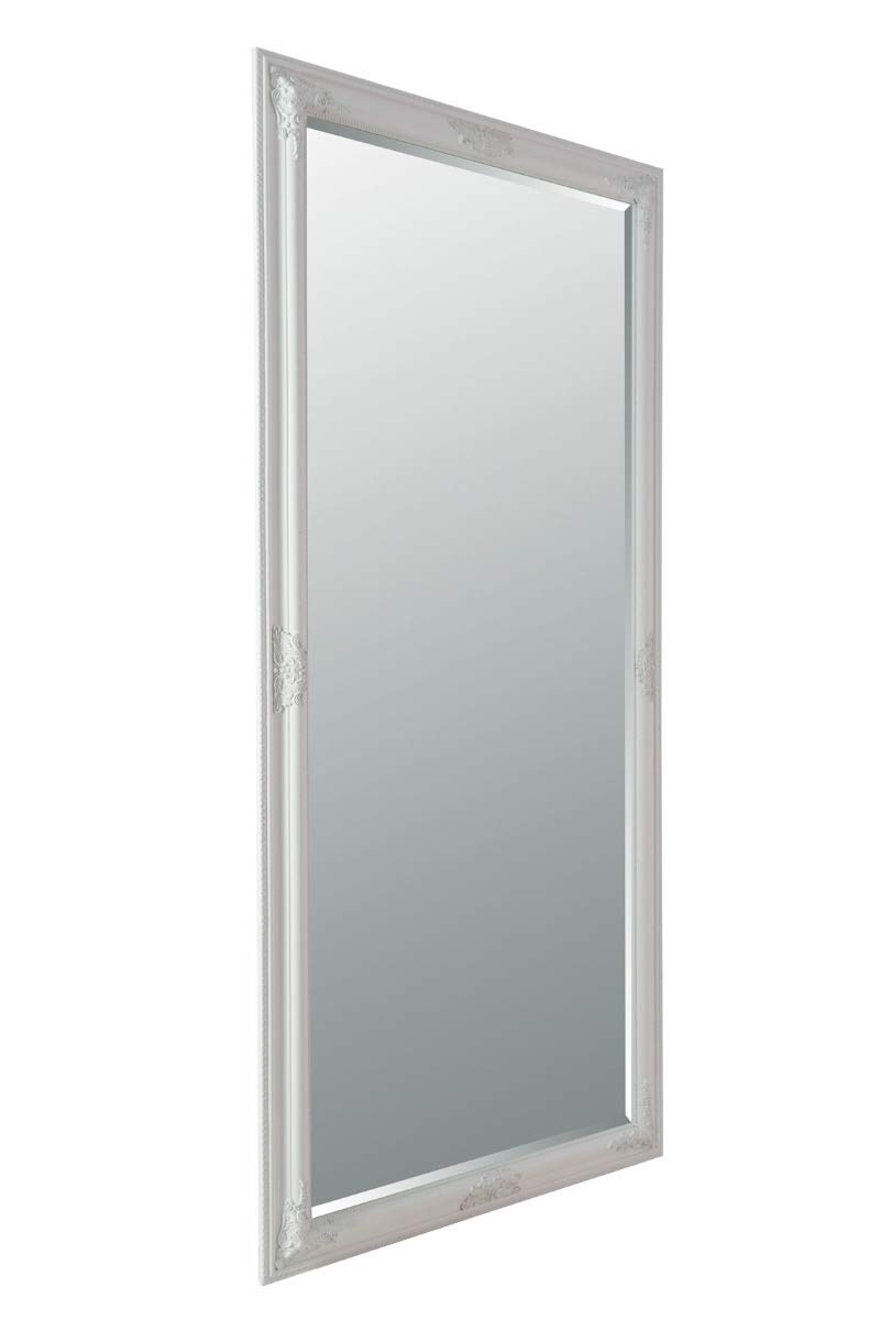 MirrorOutlet Milton Manor White Full Length Shabby Chic Wall Mounted Mirror 5ft3 x 2ft5 (160 x 74cm), GL325-M